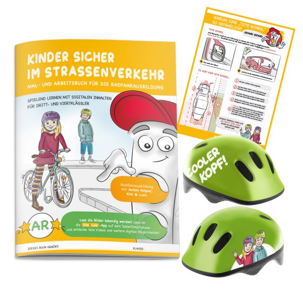 Kindgerechtes Mal- und Arbeitsbuch für die Verkehrserziehung der Grundschulkinder