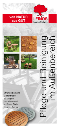 Titel Leinos-Flyer "Pflege und Reinigung außen"